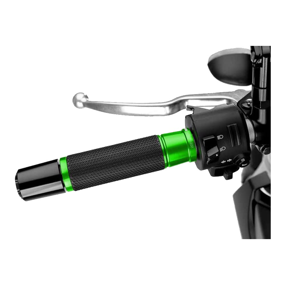 Puig Green Ascent Grips - 123mm Length for 22mm Handlebars Universal