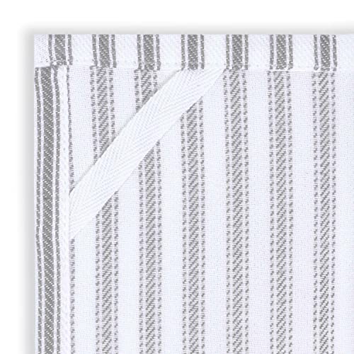 Cackleberry Home Gray and White Ticking Stripe Kitchen Towels #TOP12
