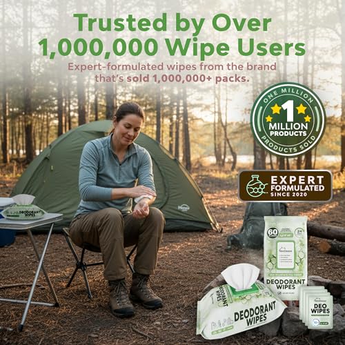 Image of XL Deodorant Wipes for Women - 240 Ct. + 16 Travel Body Wipes Individually Wrapped 8 inchx8 inch Odor Eliminator Towelettes for Underarm, Body, Feet - pH Balanced Armpit Smell Remover for Gym & Post Workouts