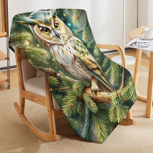 Manta de búho y manta de franela para sofá colcha de forro polar de 100x130cm 5
