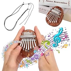 Kalimba Instrument – Piano à pouce 8 touches Instrument de musique portable – Mini Kalimba Thumb Piano pour enfants et… - Les Beatles, Paul McCartney, John Lennon, RIngo Starr, George Harrison Kalimba Instrument – Piano à pouce 8 touches Instrument de musique portable – Mini Kalimba Thumb Piano pour enfants et… – Image 2