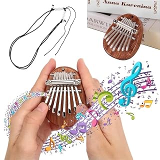Kalimba Instrument – Piano à pouce 8 touches Instrument de musique portable – Mini Kalimba Thumb Piano pour enfants et… - Les Beatles, Paul McCartney, John Lennon, RIngo Starr, George Harrison Kalimba Instrument – Piano à pouce 8 touches Instrument de musique portable – Mini Kalimba Thumb Piano pour enfants et… – Image 2
