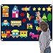 Craftstory 144 Pcs Shapes Felt-Board for Toddlers, Preschool Classroom Must Haves Learning Activities Tangram Toys Teacher Aide 3.5 Ft Large Wall Hang Sensory Activities Kit