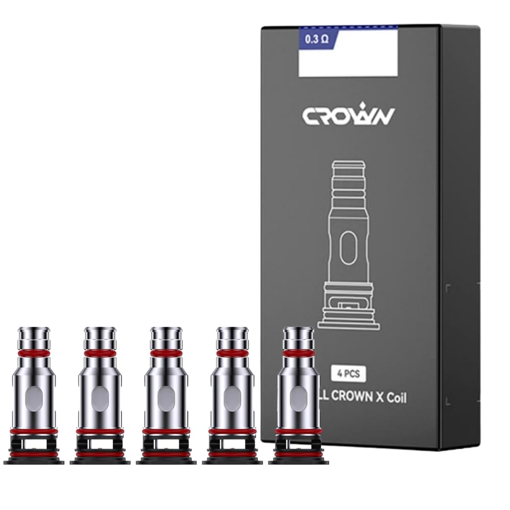 UWELL Crown X Replacement Coil [0.3 ohm] - DTL Vaping, Mesh Coils, Multiple Resistances, Compatible With High VG E-Liquid, Designed For Uwell Crown X pod kit ONLY, No Nicotine