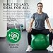 Theraband 23030 Exercise and Stability Ball for Improved Posture, Balance, Core Fitness, Coordination and Rehab, Green, 65cm Diameter