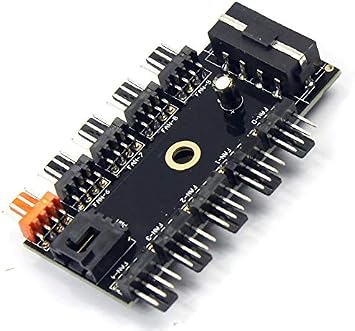 Alfais 4337 10 Port Fan Çoklayıcı Y PWM Splitter 4 pin 12v Switch Power Güç IDE Çoğaltıcı Molex Kanal Kasa