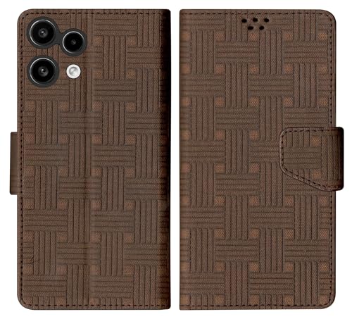 Image of SBMS Flip Cover for Nothing Phone (3a) Lite Back Cover Case with Magnatic Closure | Genuine Leather Finish | Inbuilt Stand | Card & Money Pocket | Wallet Style Flip Back Case Cover (Mat Brown)