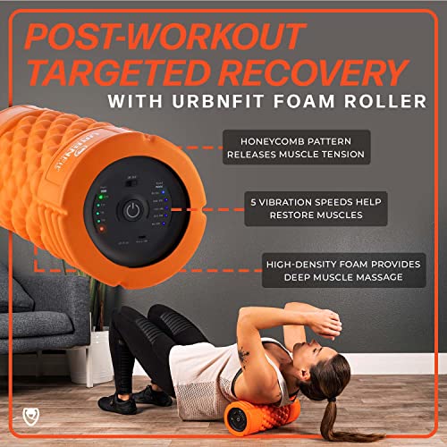 URBNFit Vibrating Foam Roller - Electric Muscle & Back Roller w/ 5 Speeds for Physical Therapy Exercise, Deep Tissue Massage, Post Workout Recovery and Trigger Point Release - Image 5