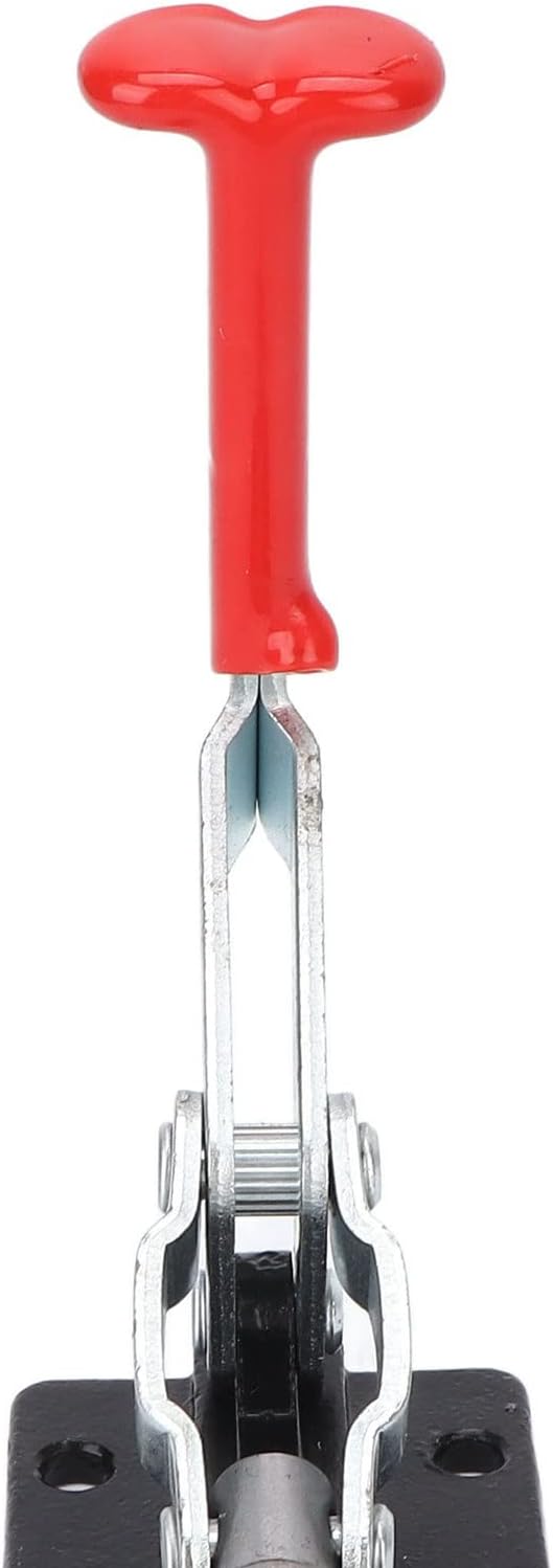 Push Pull Toggle Clamp, Heavy Duty Welding Clamp, Stable Clamping Force Quick Fixing Fixture with Iron and Plastic Construction, for Machine Operation, Soldering, Electronic (30607M)