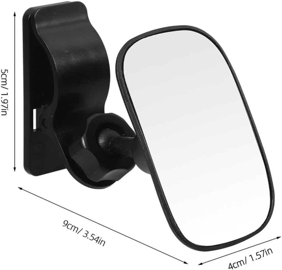 Car Rearview Mirror 2pcs Clip-on for Rear Facing Car Seat, Universal Interior Safety Mirror with Wide Angle View for Travel and Monitoring