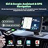 Lamto sans Fil CarPlay pour Apple Car Play &Android Auto,Écran Tactile IPS de 7 Pouces Voiture Stéréo,ecran carplay Voiture,Autoradio Portable avec Mirror Link/Bluetooth/Siri/Goo-gle GPS Navigation