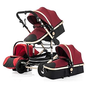 Opvouwbare 3 In 1 Kinderwagen, High View Baby Wandelwagen Kinderwagens Voor Pasgeboren Baby’s, Multifunctionele En…