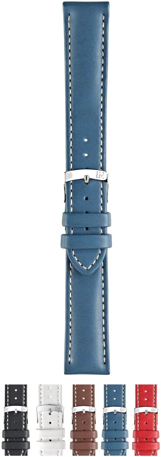 Morellato Castagno Calfgrain Vegan Leather Watch Strap - Stainless Steel Buckle - GREEN Collection
