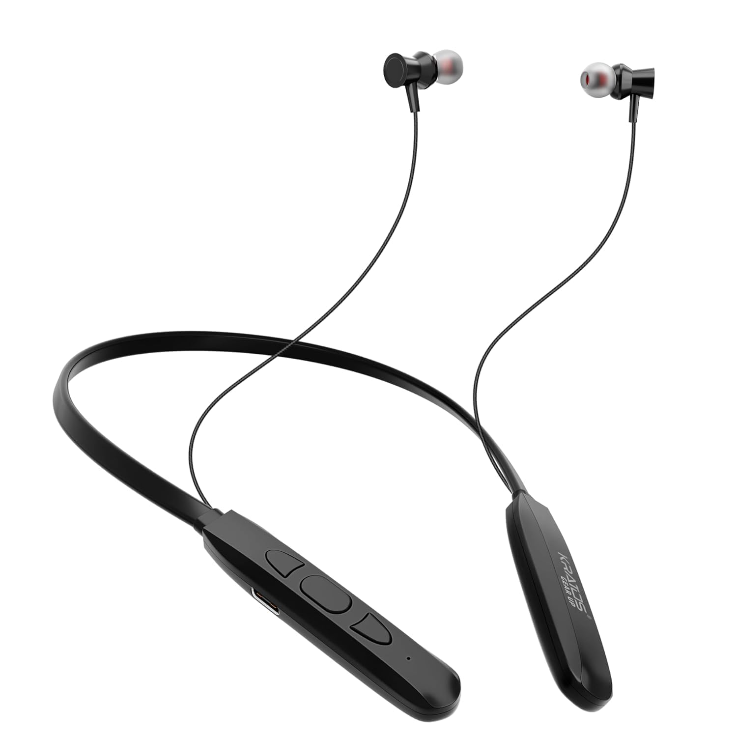 Kratos N1 Neckband Bluetooth Headphones with 30 Hours Playtime with 13mm Drivers, Rich Music Experience, Type C Fast Charging, Neckband Earphones with Voice Assistant & IPX4 Water Resistant-image-20