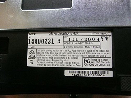 Teléfono Digital NEC Aspire IP1NA-DSLT Negro 2 Botones miniatura 2
