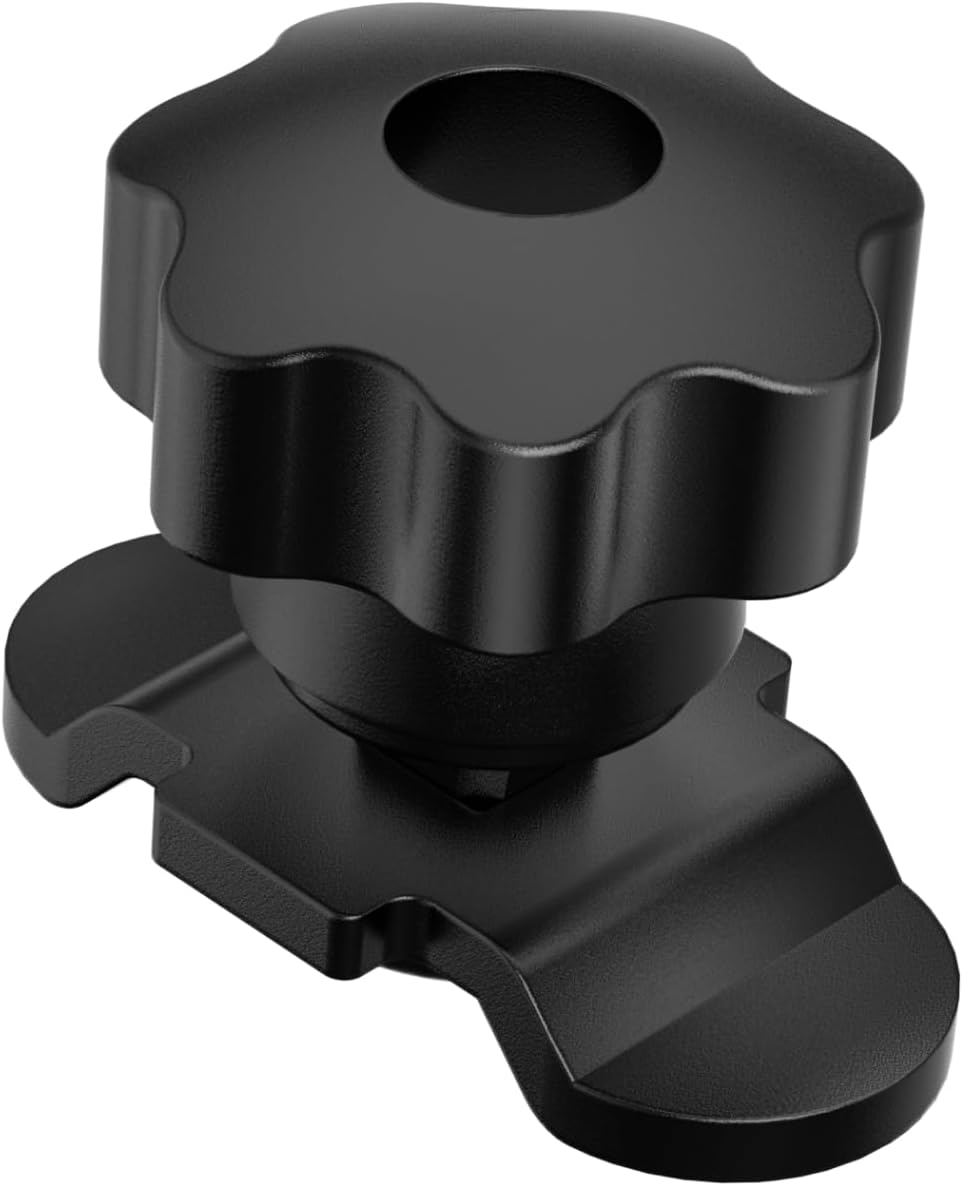 8Pcs L Track Double Stud Lug Tie Down M8 x 30mm with Nylon-Insert Lock Nut and Thumb Nut,4500 Lbs Max Load, Heavy-Duty L Track Accessories for Truck Bed and Trailer Cargo Control – Black