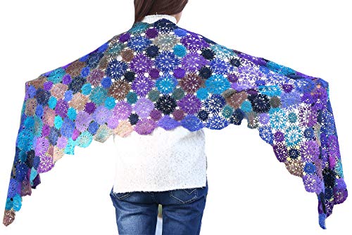 Golo Wool Yarn For Knitting 550Yd 0.22Ib Cachemire Multicolor Rainbow Yarn (Blue-Brown) #TOP5