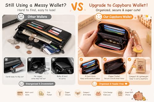 Image of AACKS Little Girls Coin Purse Kids Small Wallet for Teens Women Mini Coin Pouches with Strap Cute Cartoon Card Holder Cat Kitty Panda Unicorn
