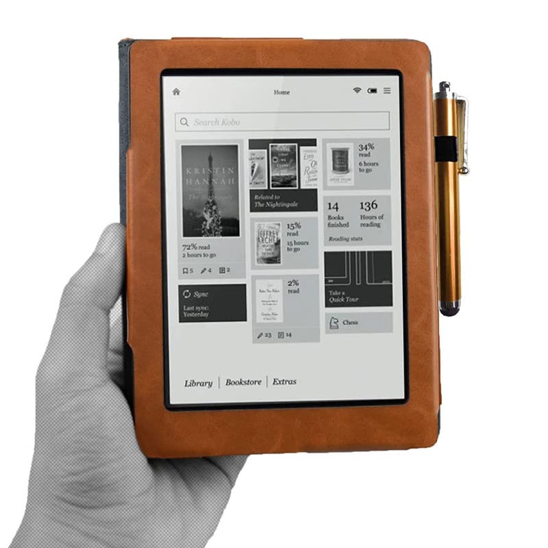 Housse De Veille Automatique Pour Kobo Aura 6 Pouces N514 - Cuir PU, Aimant, Protection Anti-chocs Et Poussière - 3