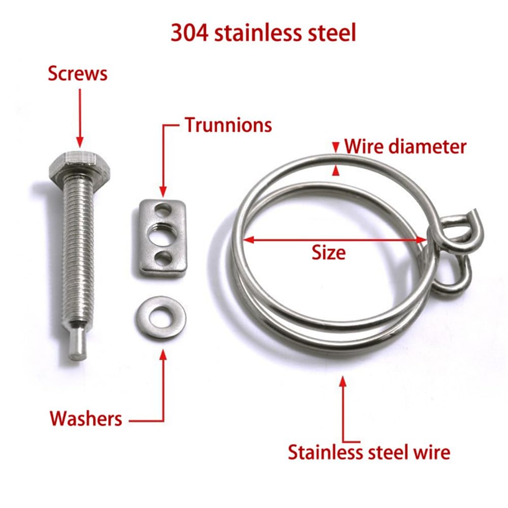 Colliers de Serrage à Double Fil, Colliers de Serrage en Acier Inoxydable 304, Colliers de Serrage à Double Fil(2529mm 5pcs)