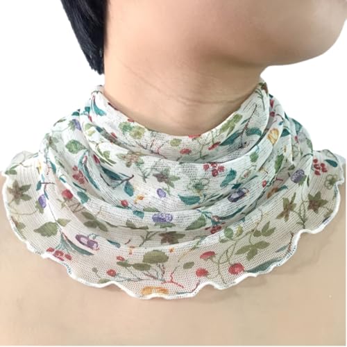 100% Mulberry Silk Neck Gaiter Scarf Breathable Cooling Mesh Collar Cover Sun Protection Scarf for Women