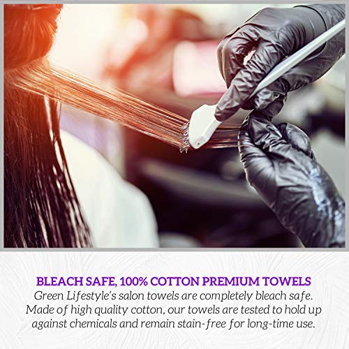 Green Lifestyle Black Bleach Proof Towels Bulk Sets 100% Cotton 16' X 25' Premium Spa Quality, Super Soft And Absorbent For Gym, Pool, Spa, Salon And Home 12 Pack #TOP3