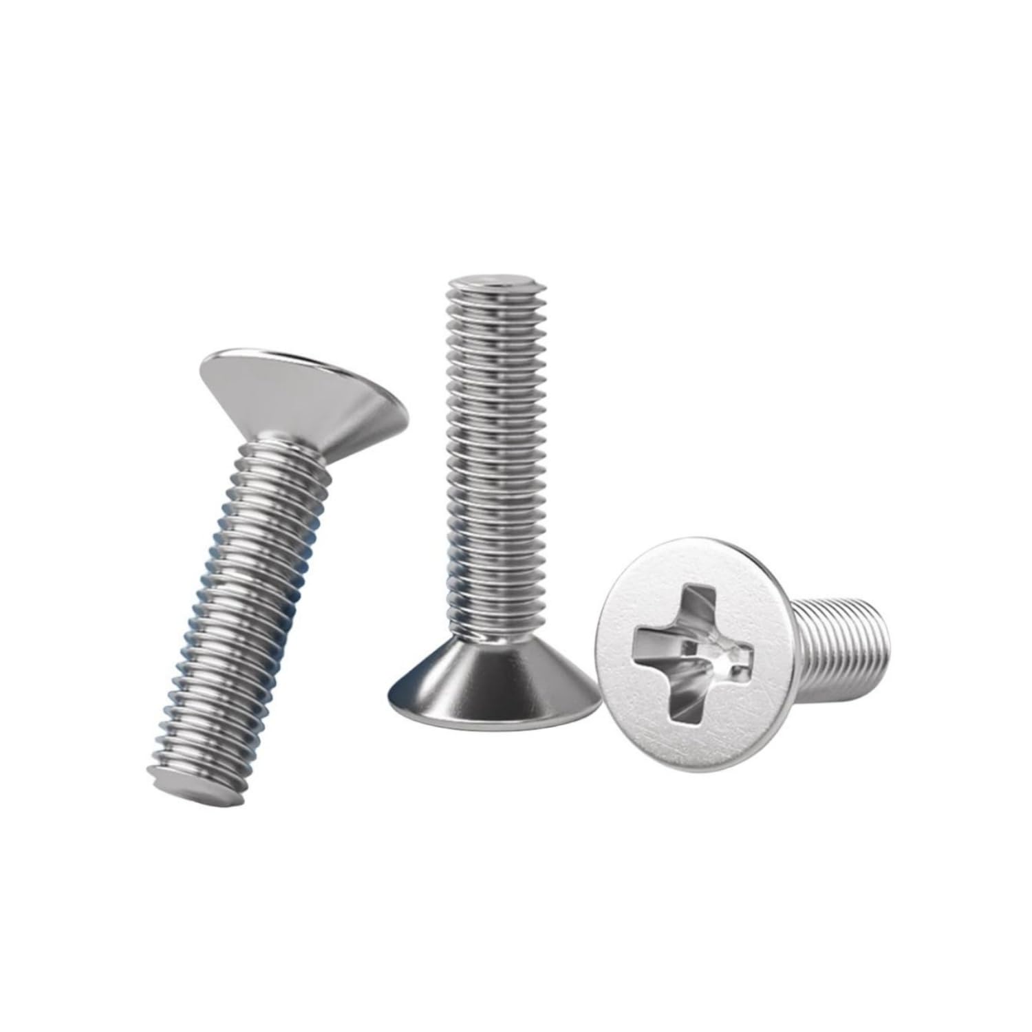 5pcs M5 x 110 mm Flat Countersunk Head Machine Screws,304 Stainless Steel Phillips Drive Screw Bost