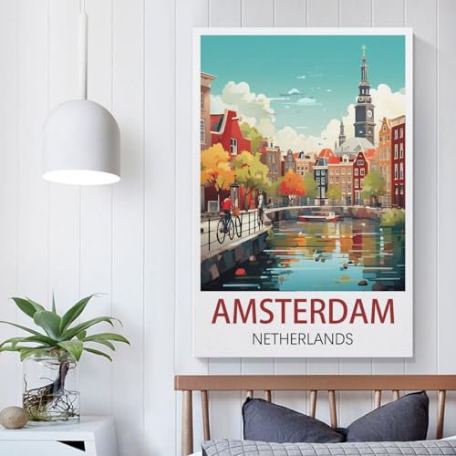 Décoration murale moderne chambre poster Amsterdam 50x75 - 5