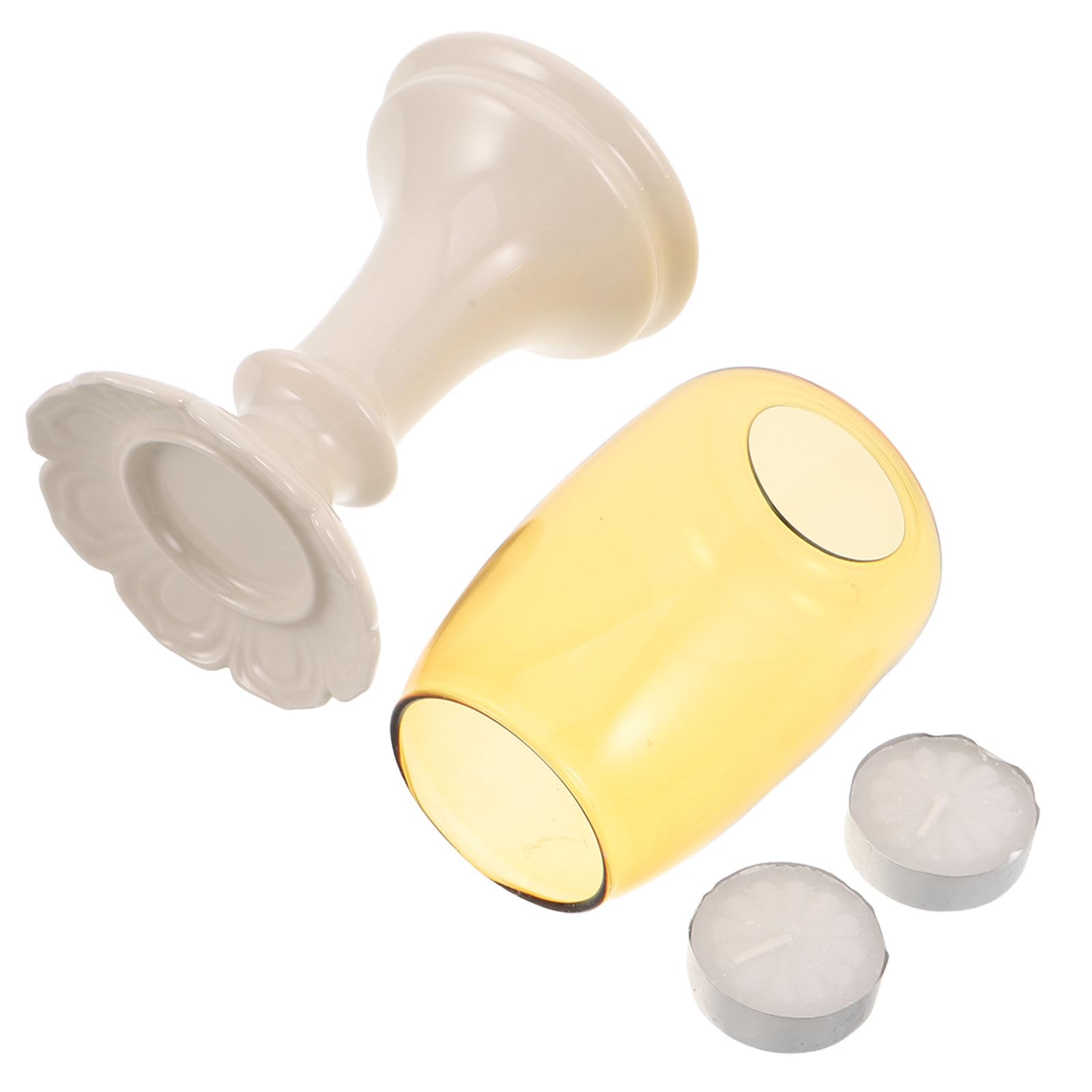 Portavelas de Vidrio Antiviento para Velas de Té Decorativo