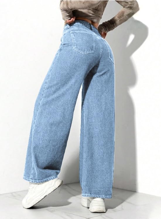 Image of Ben Martin Baggy Jeans for Women || Women,s Loose Jean Pants || Oversized Jean's for Women's || Wide Leg Jean,s for Woman || Casual Jins for Woman's || Loose Jin Pant for Woman,s 3-BM-JJ33