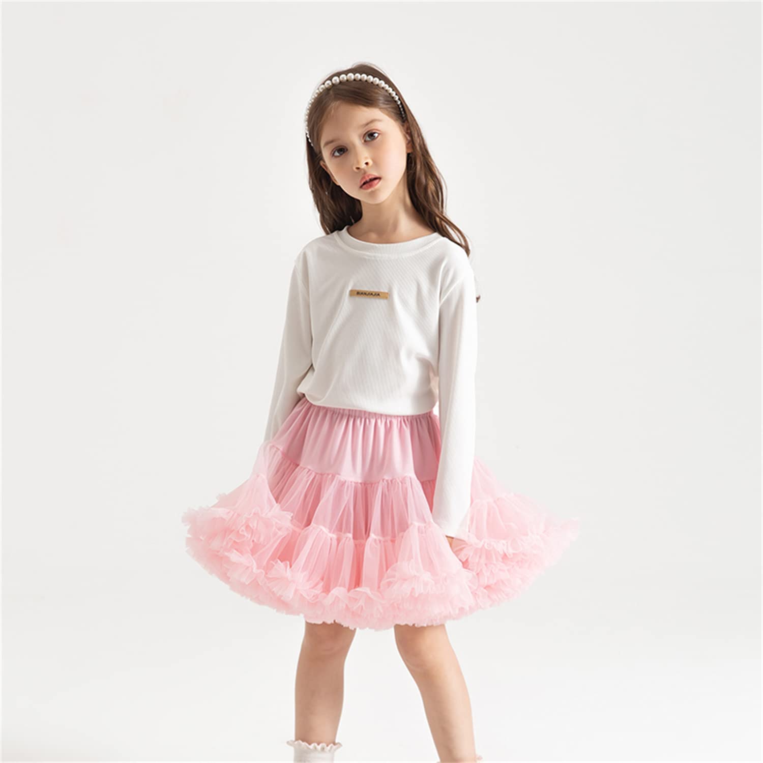 Infant Baby Girl's Fluffy Tutu Skirt Toddler Tulle Birthday Party Tiered Princess Tutu Pettiskirt