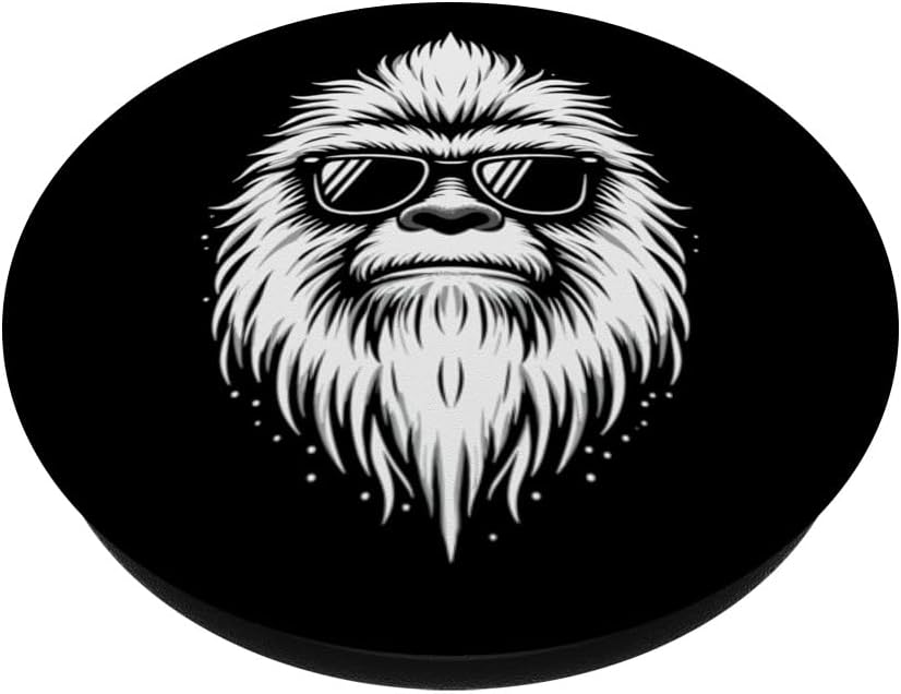 Retro Vintage Bigfoot Silhouette Sasquatch Hide And Seek PopSockets Adhesive PopGrip - Image 2