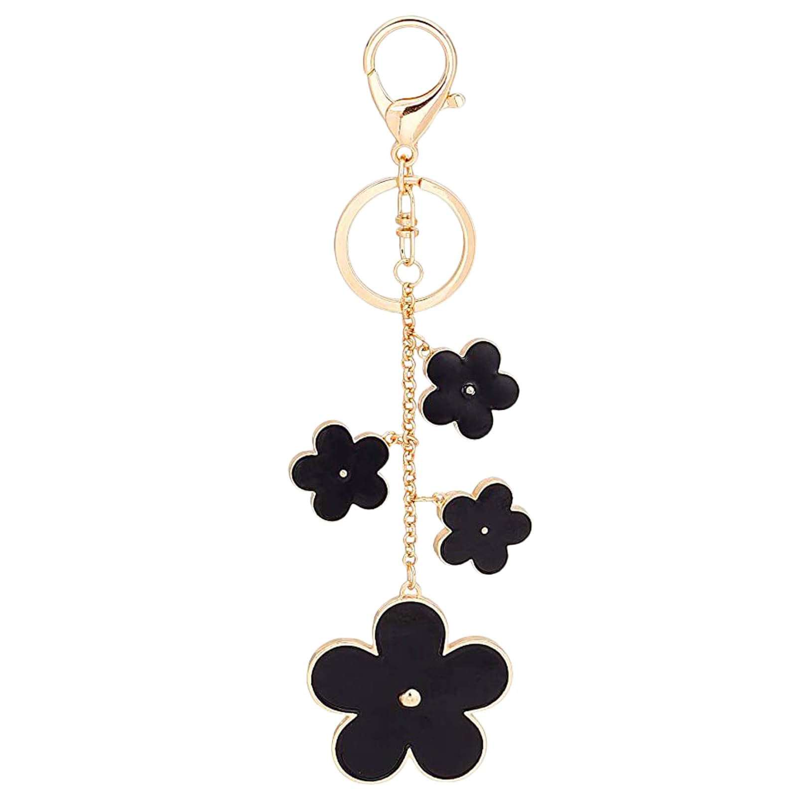 Ghloyza Women’s Flowers Charms Enameled Keychain Purse Bag Accessories Charms Pendants Accessories Cute Flowers Chain