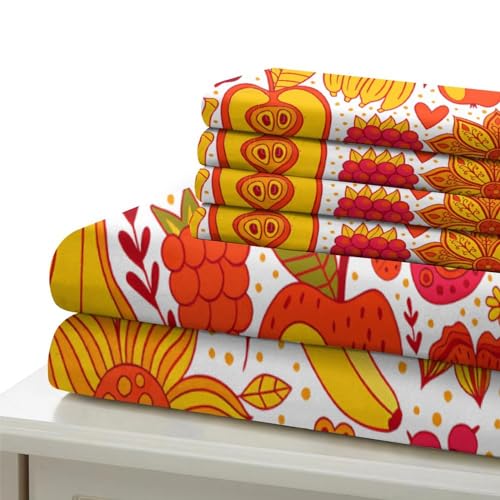 Parure de lit ananas 3D imprimé en microfibre douce avec fermeture à glissière
