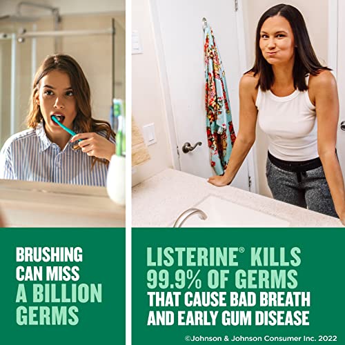 Listerine Freshburst Antiseptic Mouthwash for Bad Breath, Kills 99% of Germs That Cause Bad Breath & Fight Plaque & Gingivitis, ADA Accepted Mouthwash, Spearmint, 1 L - Image 6