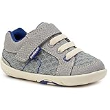 pediped Boy's Sneaker, Light Grey, 4-4.5 Toddler