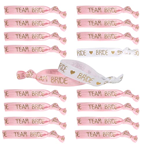 GGISUI Pulseras de Despedida de Soltera, 16 Piezas Pulseras de Team Bride Disfraz Fiesta Accesorios, 1Pulseras de Novia + 15 Pulseras de Equipo como accesorio decorativo para Boda Decoración