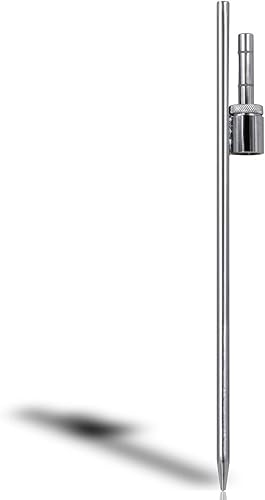 Anley Estaca de tierra de 19.5 pulgadas, punta de acero inoxidable con rodamiento de manga, se adapta a postes de bandera de aleteo con un diámetro