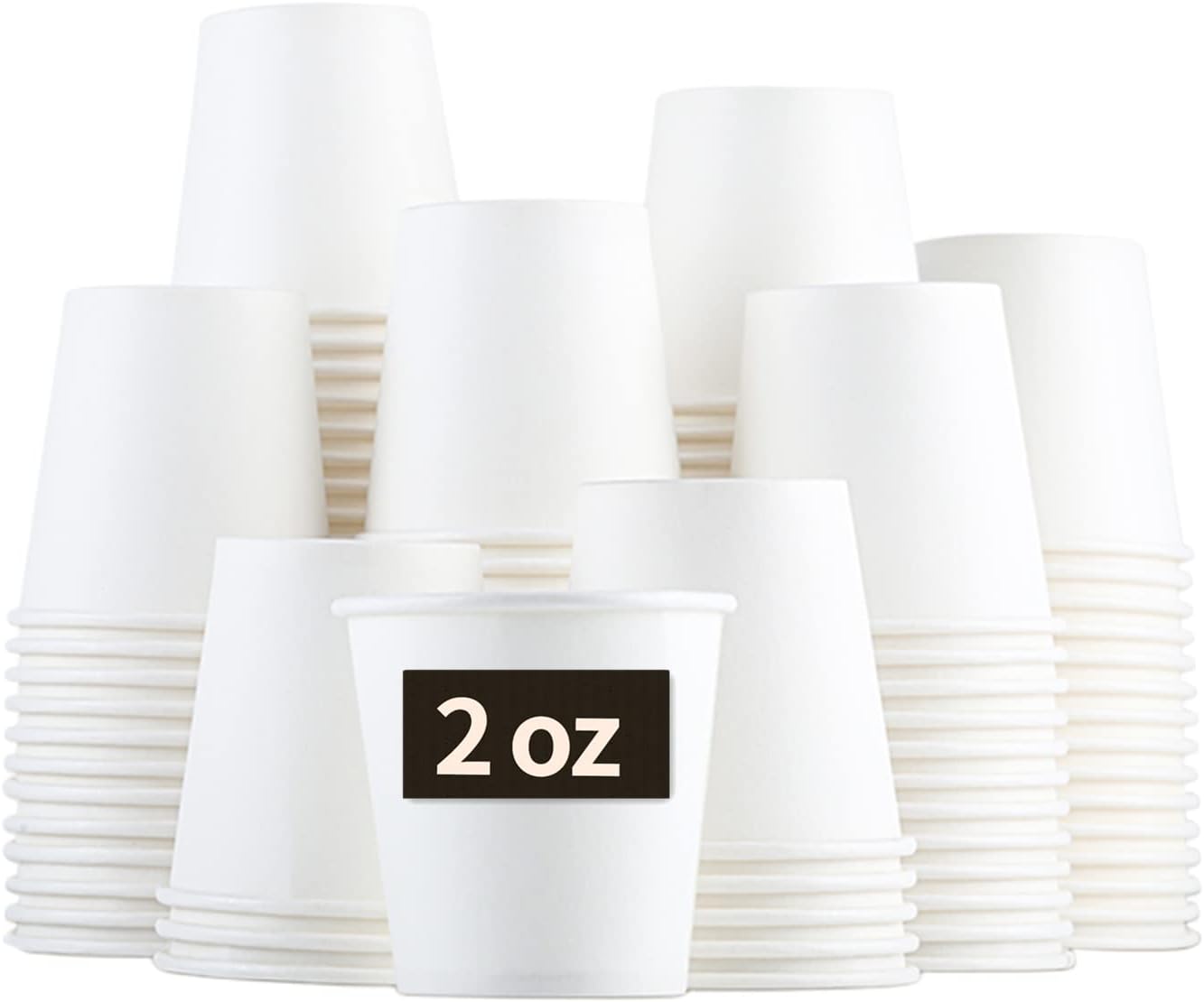 Brandon-super White Paper Cup, Bathroom, Coffee, Mouthwash Cup, Flavored Cup,(300 packs) 2 Ounces,