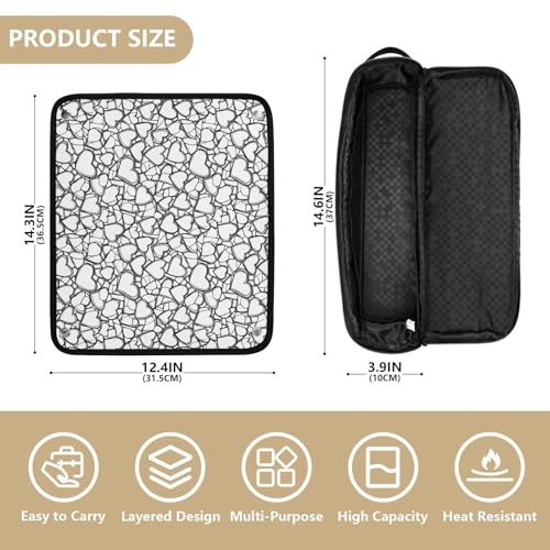 Bolsa de viaje para herramientas de cabello Abstract Chaotic Marble, tapete resistente al calor para planchas, rizadores y cuidado capilar, organizador portátil miniatura 4
