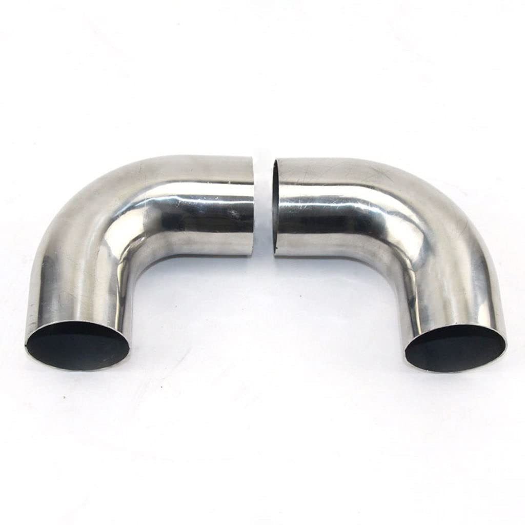 2 Gomiti A 90 Gradi In Acciaio Inox 63mm - Per Tubi Di Scarico Auto, Saldatura O Ringhiere - Foto 8