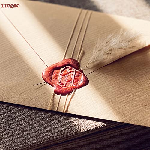 LICQIC Siegelwachs Set, Siegellack Set mit 300 Stück Sealing Wax, 1 Schmelzlöffel, 3 Teelichte, Wachsperlen Siegel für Einladungen, Karten, Umschläge, Weinpakete, Geschenkverpackungen