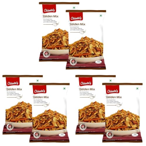 Image of Chheda's - Golden Mix - Besan Sev, Peanuts, Boondi, Green Peas - 300 Gm Pack of 6