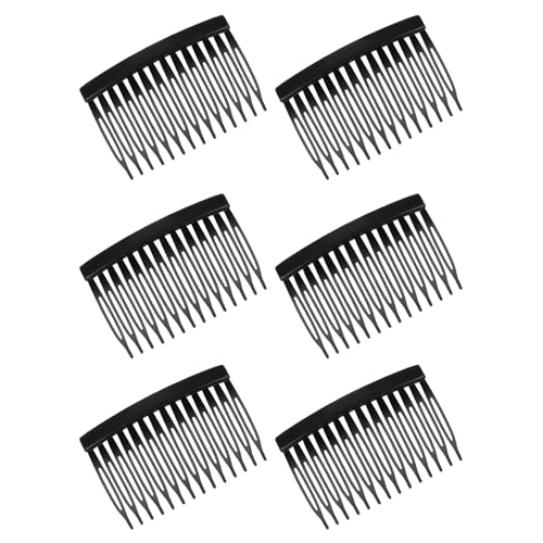 6 Pieces Hair Combs for Women Accessories, 14 Teeth Black