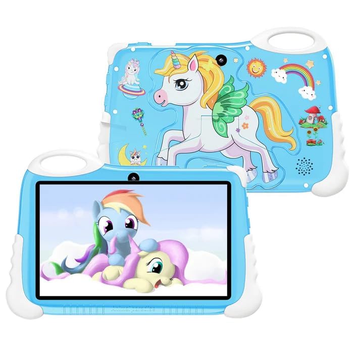 Drumstone (𝟏𝟓 𝐘𝐞𝐚𝐫𝐬 𝐖𝐚𝐫𝐫𝐚𝐧𝐭𝐲 Multi-Functional 7 Inch Kids Learning Tablet – Dual Cameras, 4G & WiFi, Parental Lock, Educational Games, Eye-Care Display & Shockproof