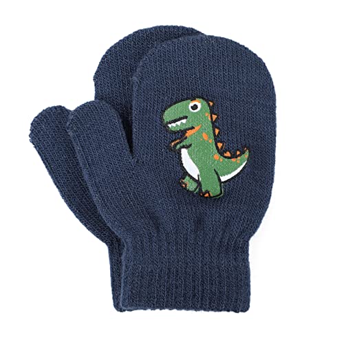 Durio Toddler Mittens Warm Baby Mittens Thick Knit Mittens For Boys Girls Soft Crochet Toddler Gloves Dinosaurs-Mix 6 Pairs 1-3T #TOP1