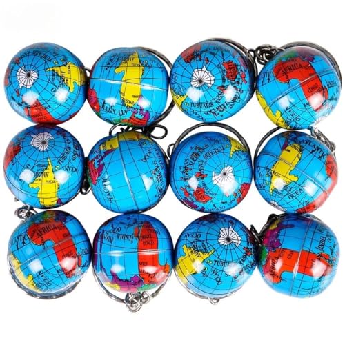 Porte-clés globe pour ne plus perdre vos clés lot de 12