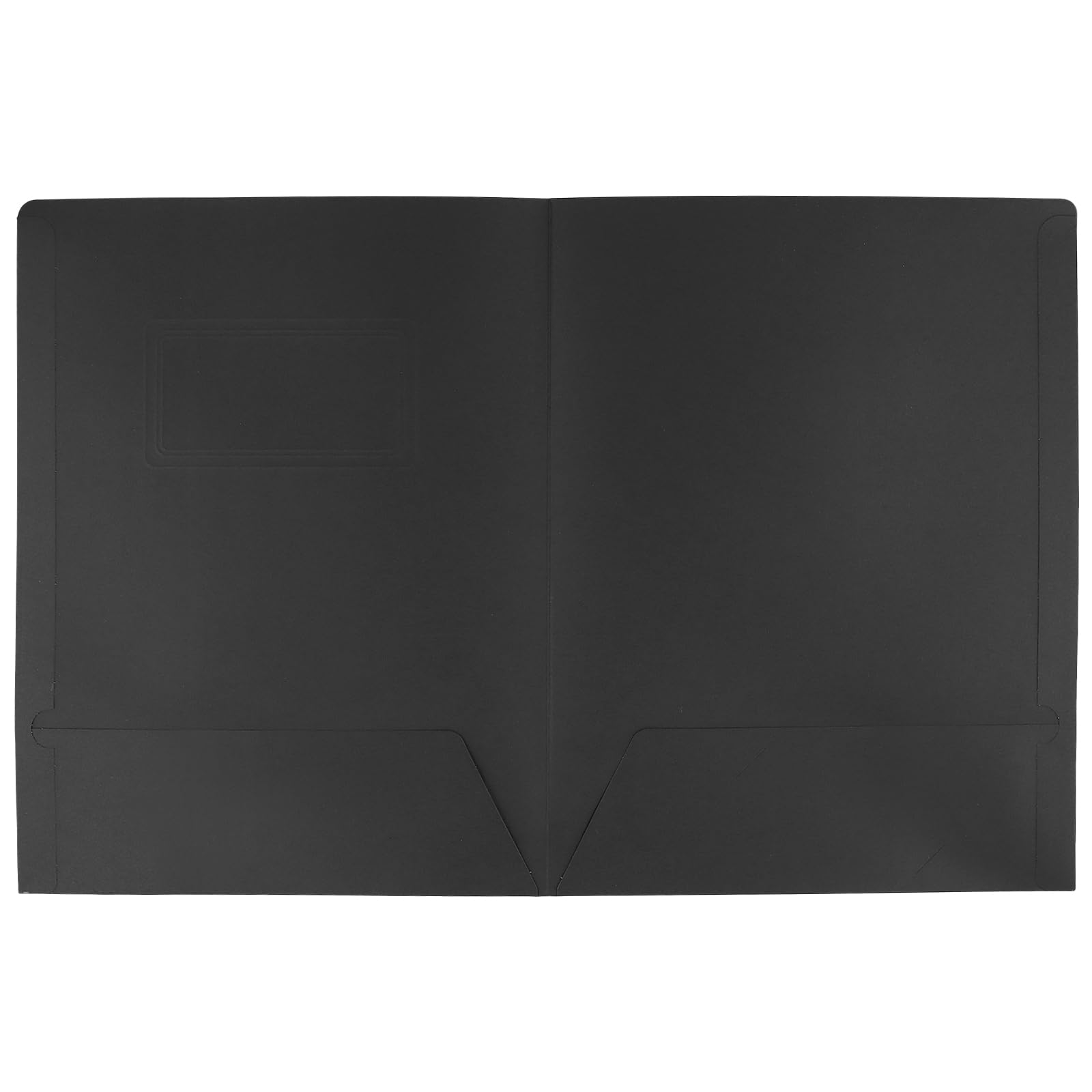 MAKTSAM 25 PCS A4 Pocket Folders with Business Card Slot, Black Square Cut File Organizer for Office Restaurant, Home - Image 4