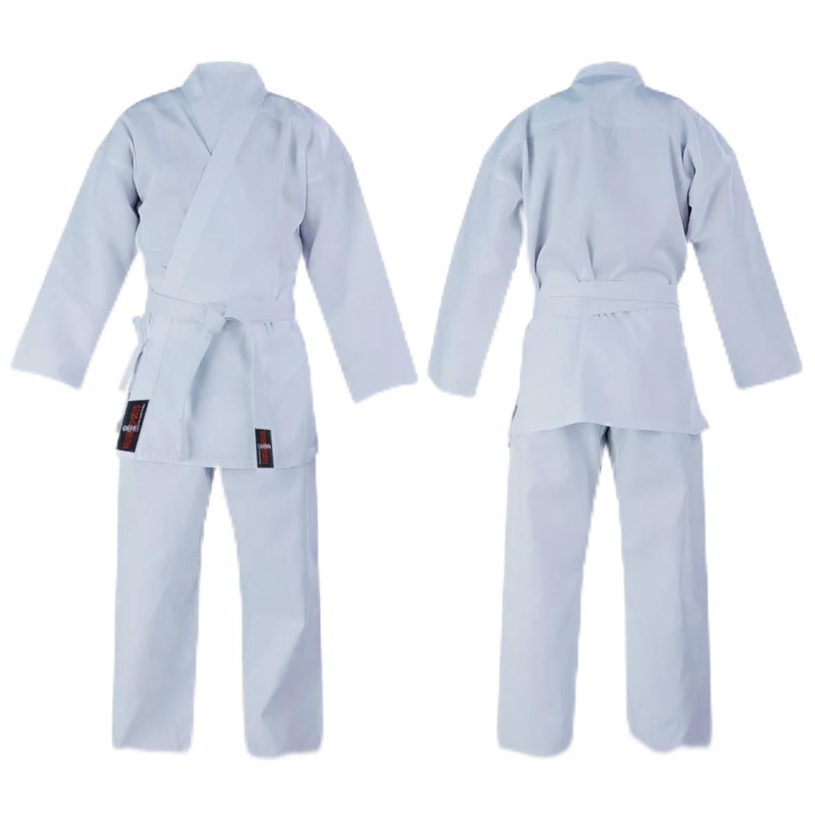 Student white Karate suit Martial Arts medium weight karate gi kids and Adults