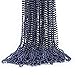 GiftExpress Navy Blue Mardi Gras Beads Necklaces, Metallic Navy Blue Beaded Necklace, Mardi Gras Throws, Party Beads Costume Necklaces (72pcs)